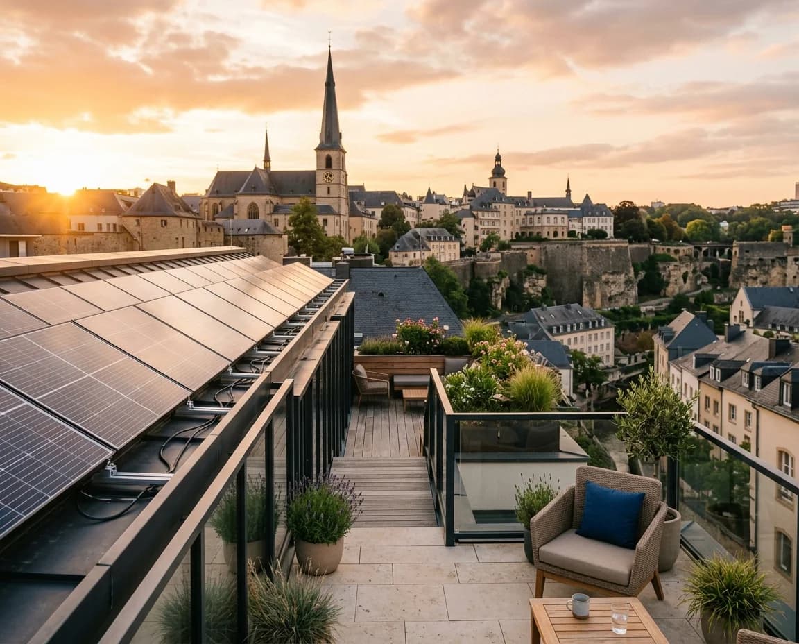 Maison de ville — solaire en milieu urbain